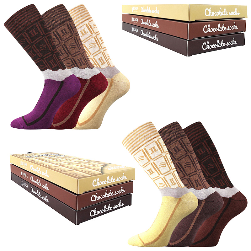 CHOCOLATE sladké veselé ponožky Lonka