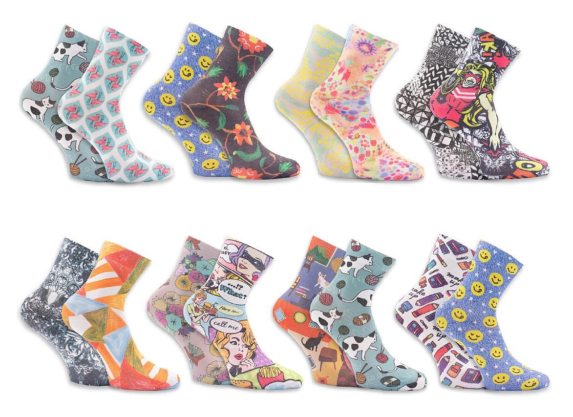 POTISK dámske obrázkové ponožky TRENDY SOCKS