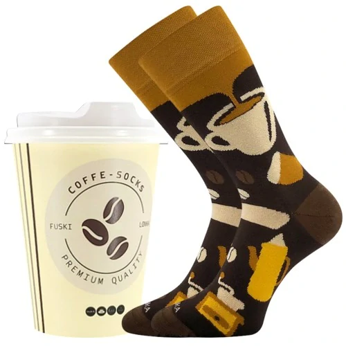 COFFEE SOCKS farebné veselé ponožky Lonka