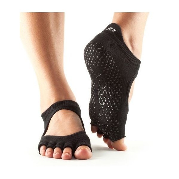 BELLARINA bezprstové protišmykové ponožky ToeSox - BLACK