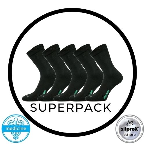 ZEUS SUPERPACK 5párů zdravotné antibakteriálne ponožky VoXX