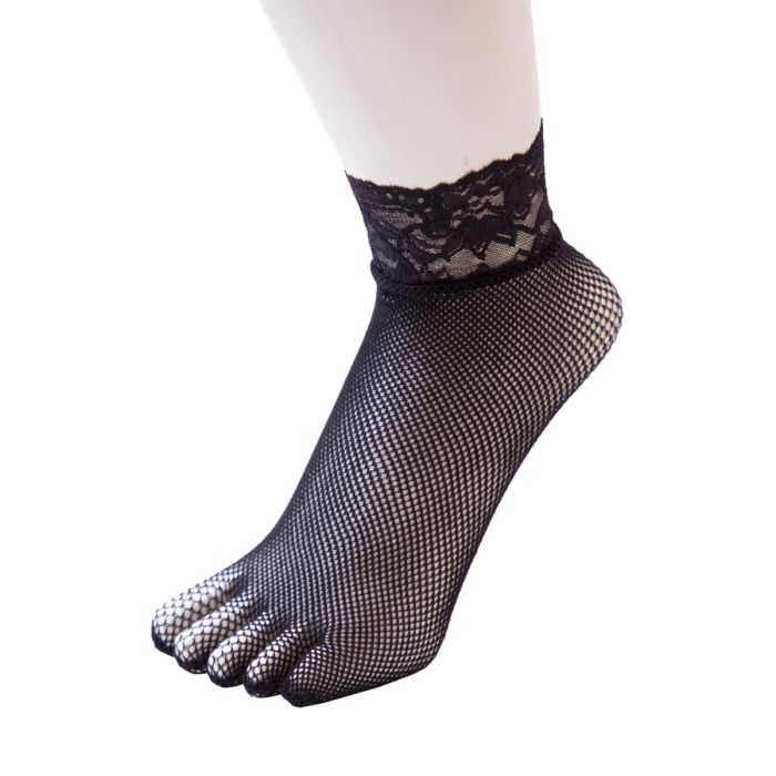 FISHNET ANKLE silónové prstové ponožky ToeToe