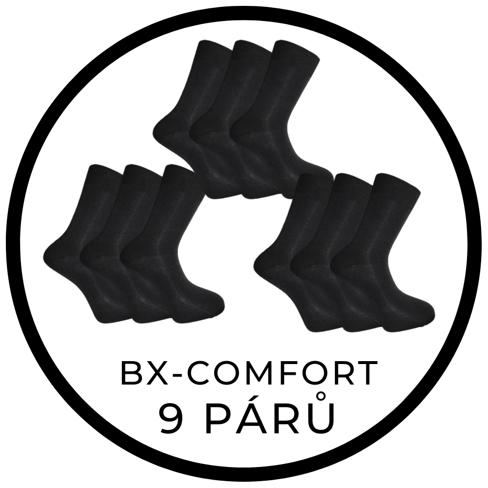 MEGAPACK 9párov - BX-COMFORT české kvalitné bambusové ponožky BAMBOX