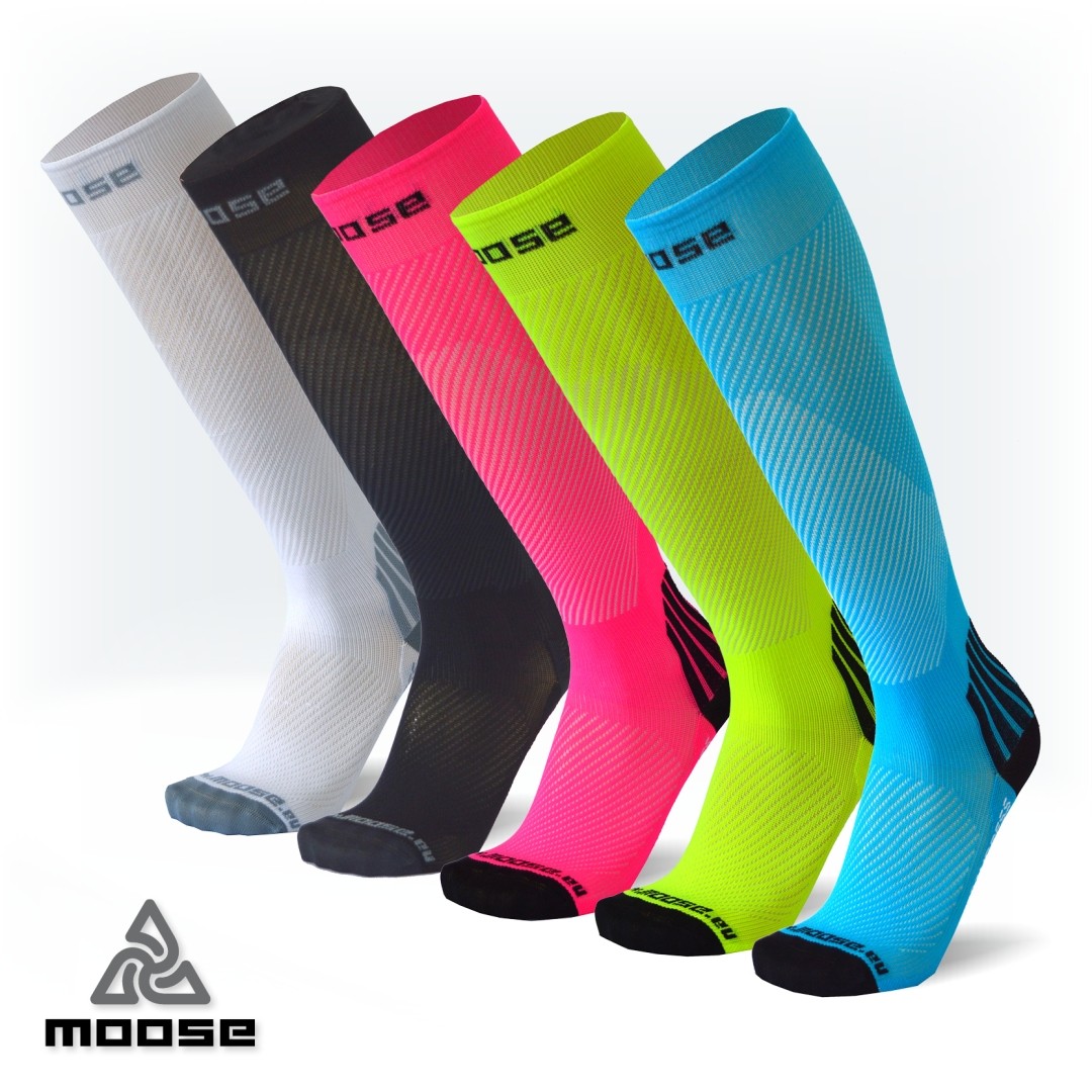 COMPRESS LITE farebné kompresné podkolienky Moose