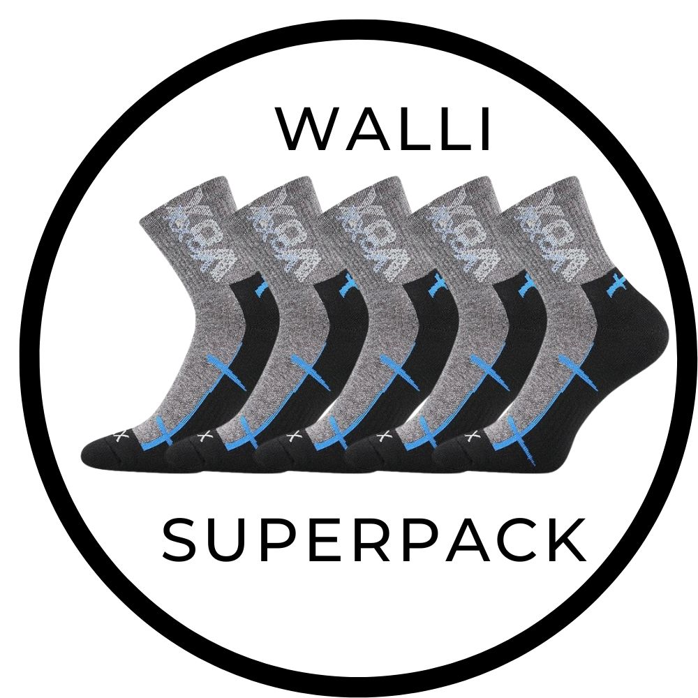 SUPERPACK - WALLI športové ponožky so striebrom VoXX - 5 párů