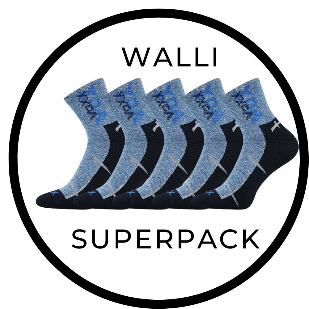 SUPERPACK - WALLI športové ponožky so striebrom VoXX - 5 párů