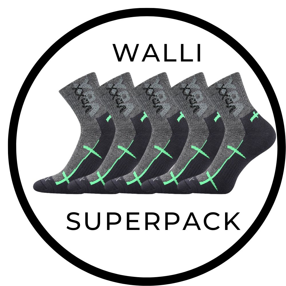 SUPERPACK - WALLI športové ponožky so striebrom VoXX - 5 párů