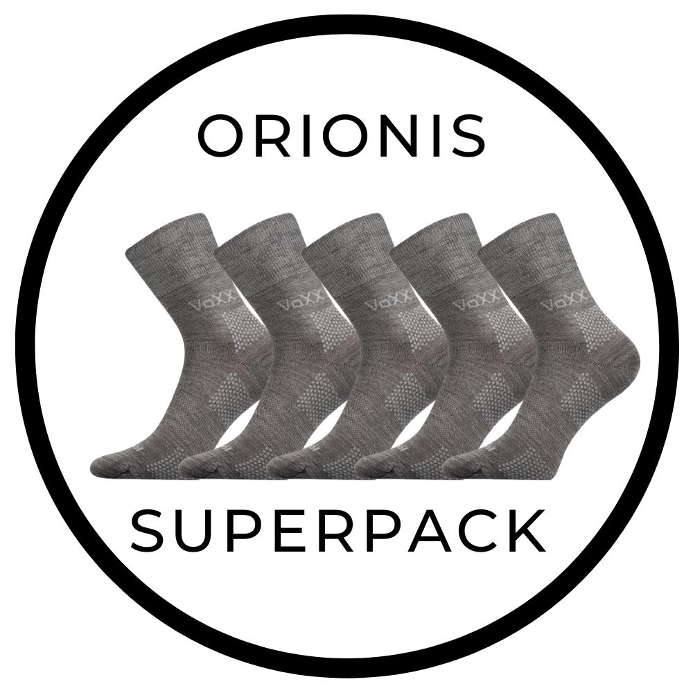 ORIONIS SUPERPACK 5párov antibakteriálne merino ponožky so striebrom Voxx