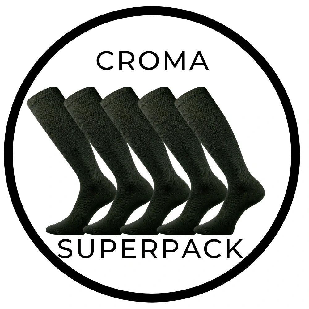 SUPERPACK - CROMA kompresný antibakteriálne podkolienky VoXX - 5 párů
