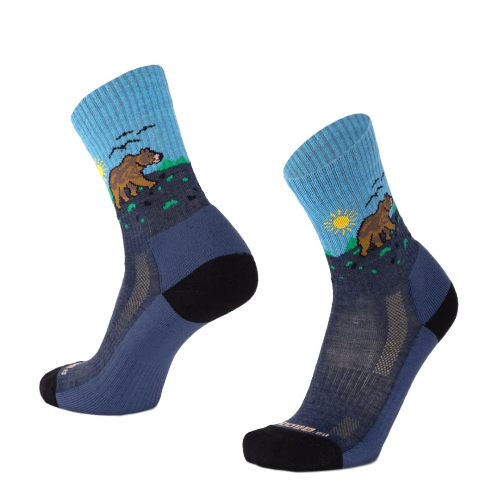TATRAN BEAR vysoké merino ponožky s medveďom Moose