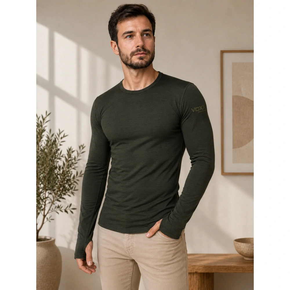 MERINOWOOL 03 pánske slim tričko s dlhým rukávom VoXX