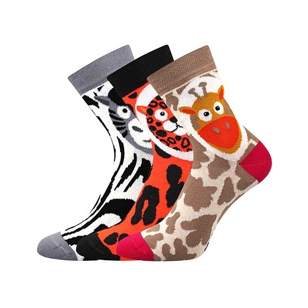 XANTIPA dámské farebné ponožky - ZEBRA mix 62