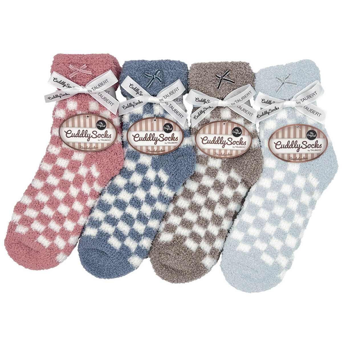 CHEQUERS luxusné darčekovo balené žinilkové kockované ponožky Taubert