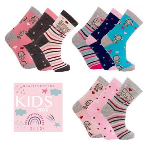 MAČKY detské farebné ponožky TRENDY SOCKS