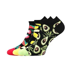 DEDON kotníčkové veselé barevné ponožky Lonka - JAHODY