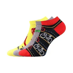 DEDON kotníčkové veselé barevné ponožky Lonka - CYKLO