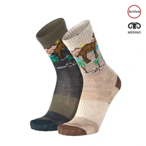 BESKYD CAMEL veselé merino ponožky s ťavou Moose