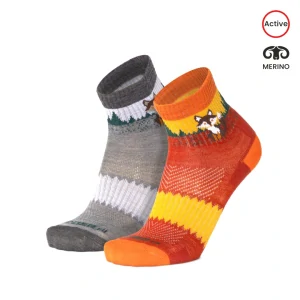 ORLIK FOX členkové merino ponožky s líškou Moose