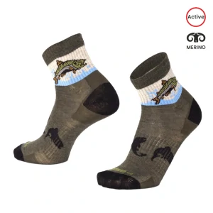 ORLIK TROUT rybárske členkové merino ponožky Moose