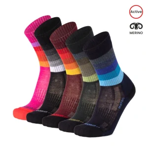 TATRAN STRIPE vysoké pruhované merino ponožky Moose