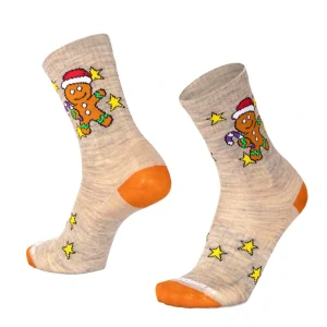 BESKYD GINGER vianočné merino ponožky Moose
