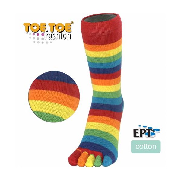 STRIPY prstové pruhované ponožky ToeToe