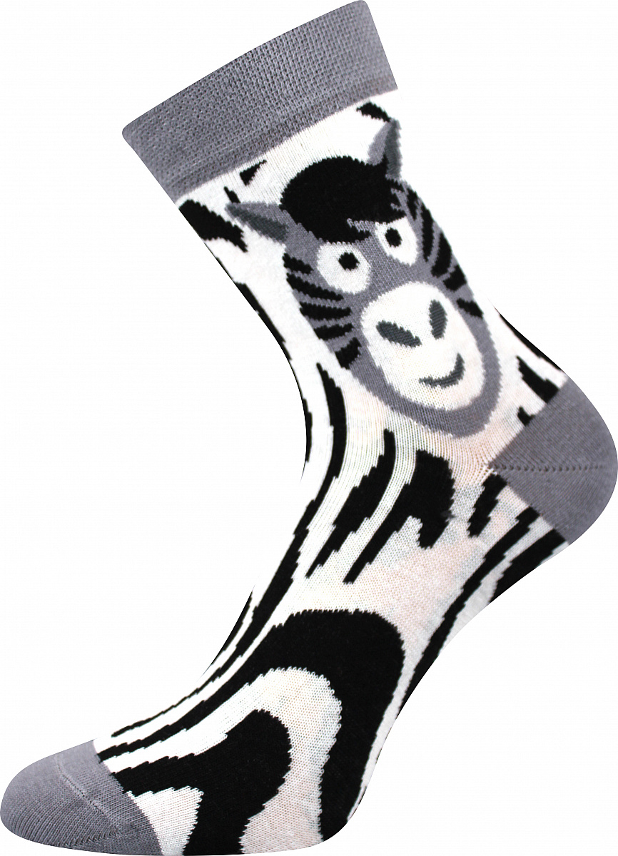 XANTIPA dámské farebné ponožky - ZEBRA mix 62