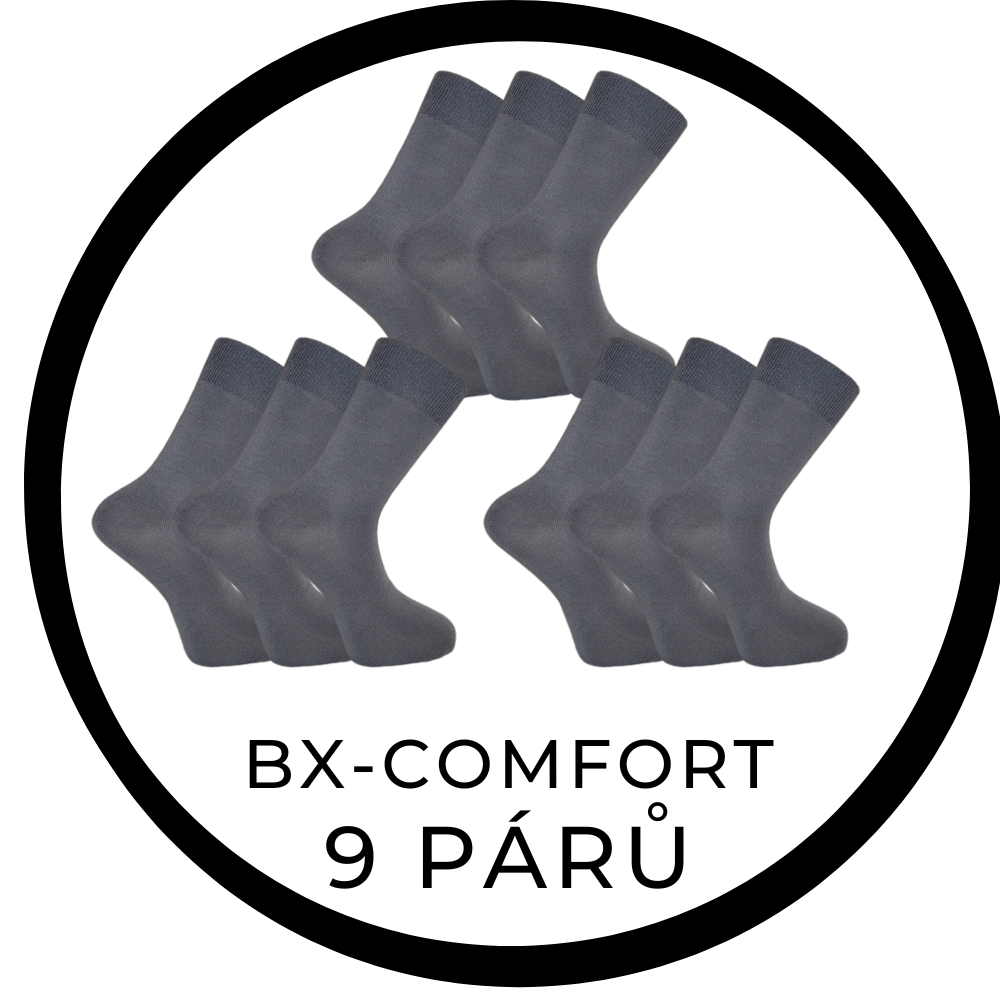 MEGAPACK 9párov - BX-COMFORT české kvalitné bambusové ponožky BAMBOX