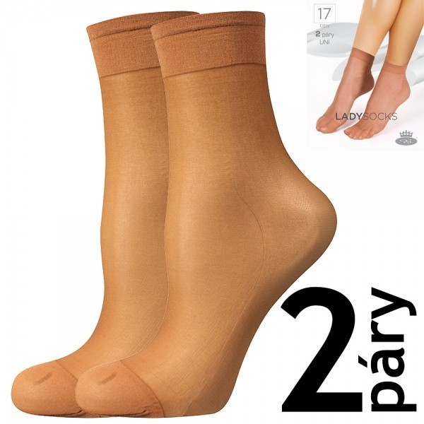 LADY socks 17 DEN pančuchové ponožky Lady B - 12 párů
