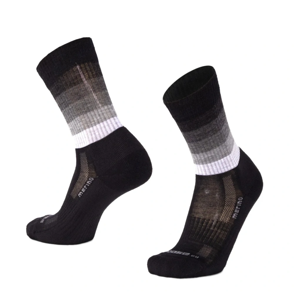 TATRAN STRIPE vysoké pruhované merino ponožky Moose