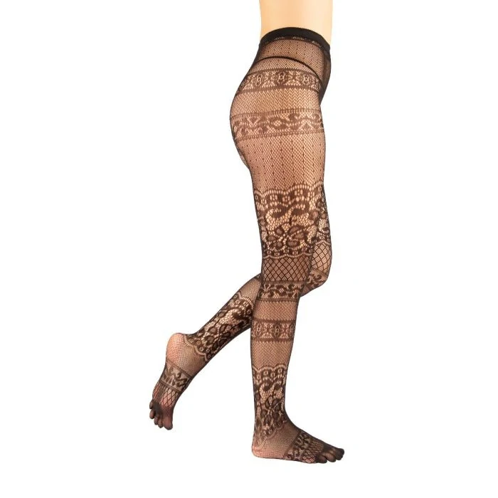 FISHNET TIGHTS silónové prstové pančucháče ToeToe - PRIMROSE