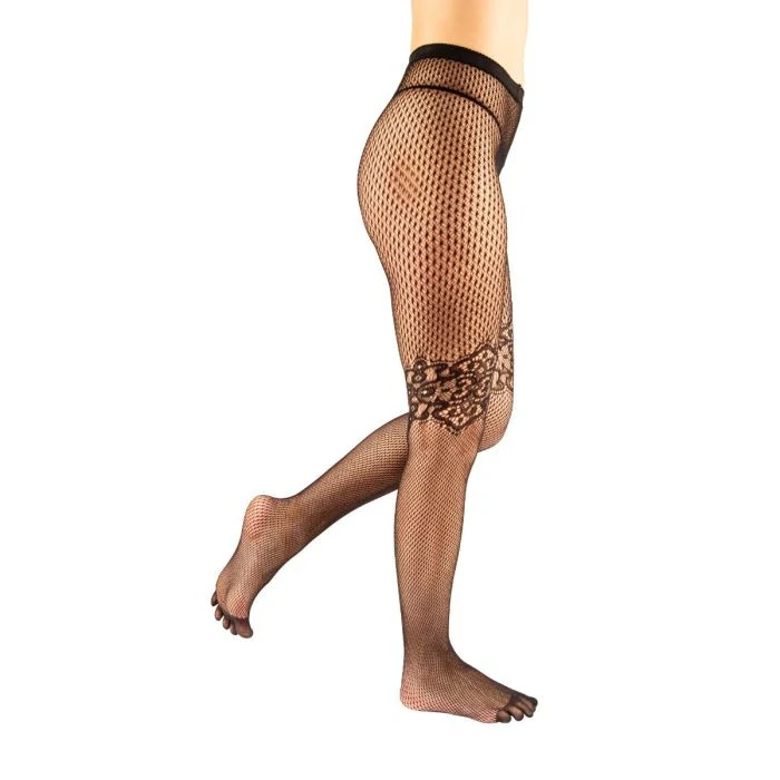 FISHNET TIGHTS silónové prstové pančucháče ToeToe - ORCHID