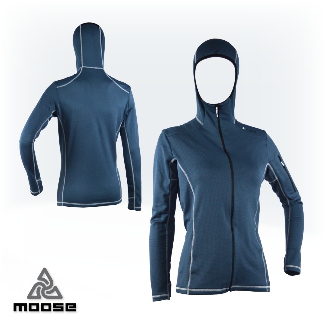STELVIO HOODIE WOMEN funkčná mikina s kapucňou Moose