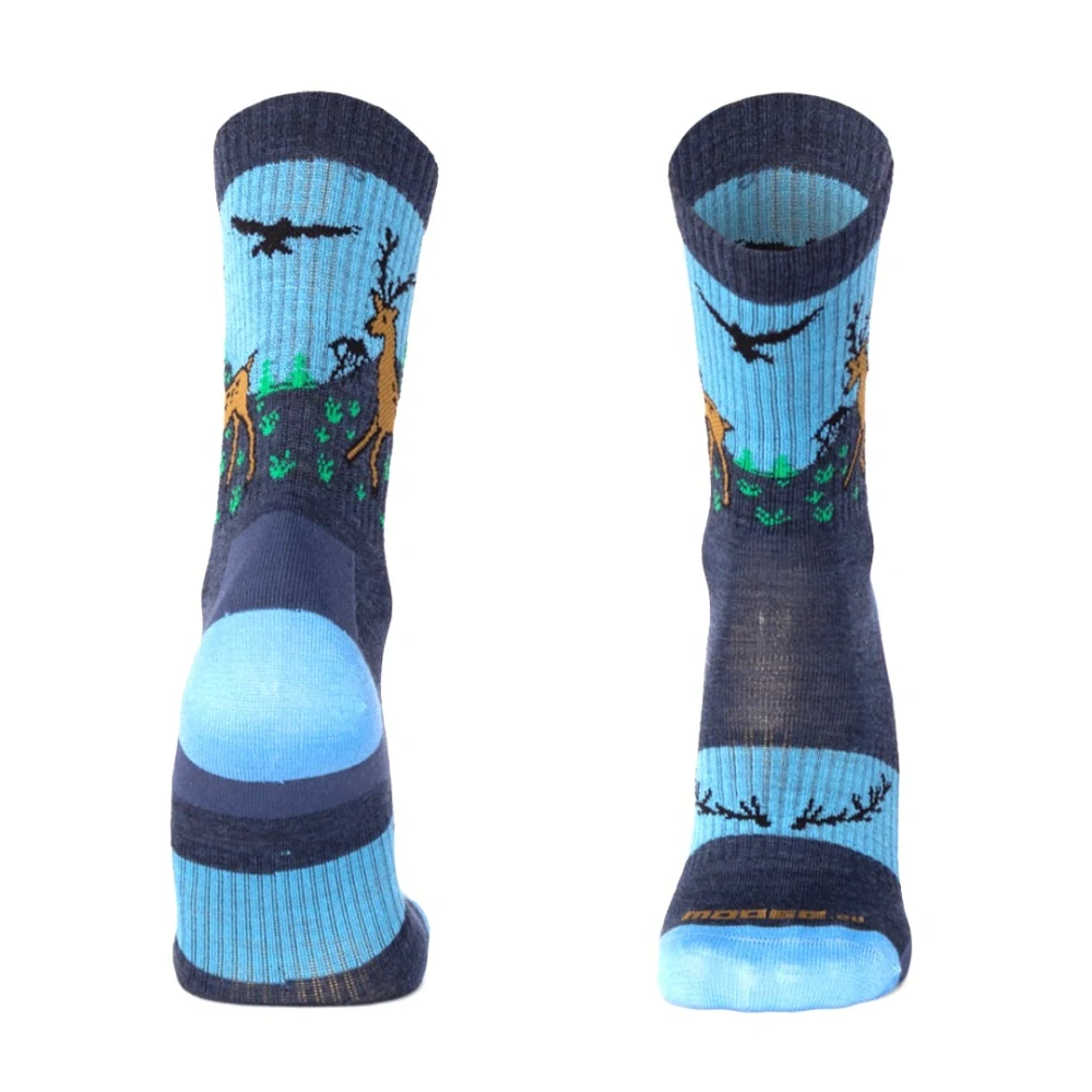 BESKYD DEER veselé merino ponožky Moose