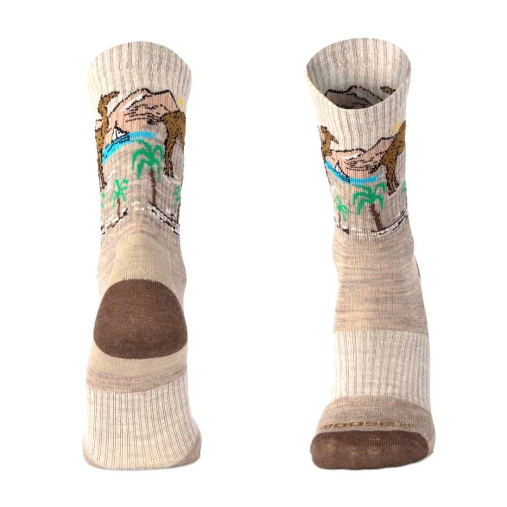 BESKYD CAMEL veselé merino ponožky s ťavou Moose