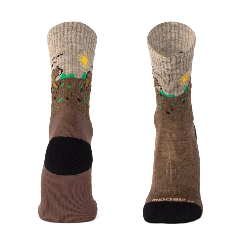 TATRAN BEAR vysoké merino ponožky s medveďom Moose