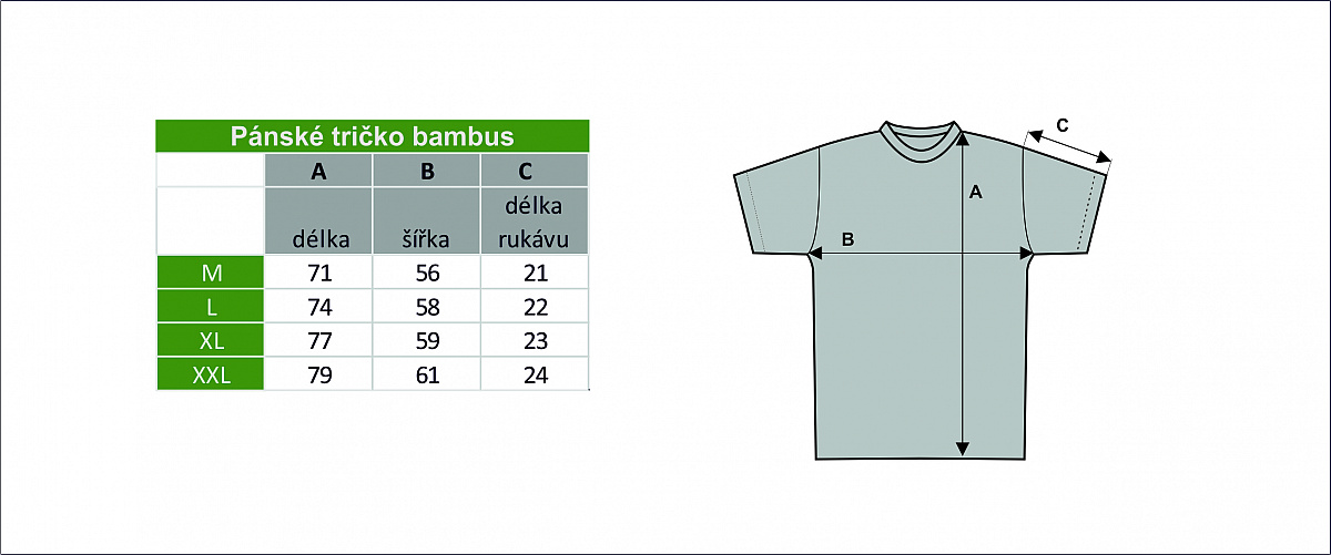 BAMBUS pánske bambusové tričko LONKA