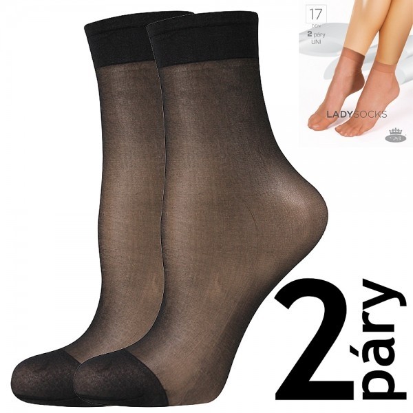 LADY socks 17 DEN pančuchové ponožky Lady B - 12 párů