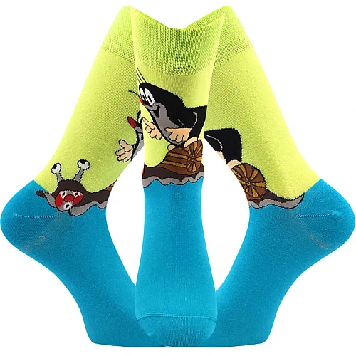 KR 211 veselé farebné ponožky Boma - KRTOČEK - 1pár