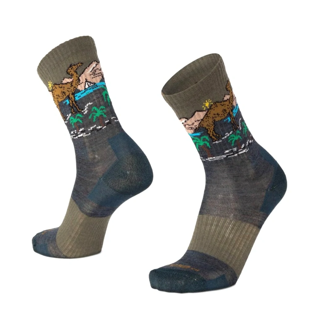 BESKYD CAMEL veselé merino ponožky s ťavou Moose
