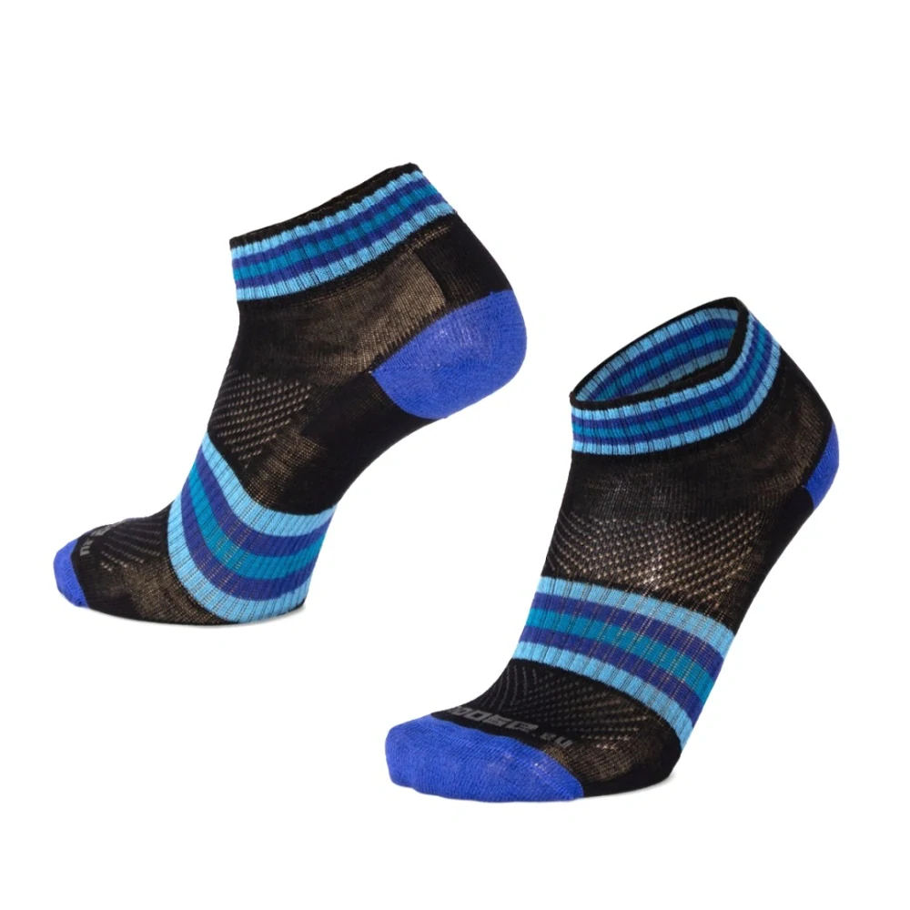 LUZY DASH nízke pruhované merino ponožky Moose