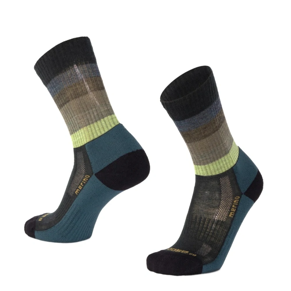 TATRAN STRIPE vysoké pruhované merino ponožky Moose