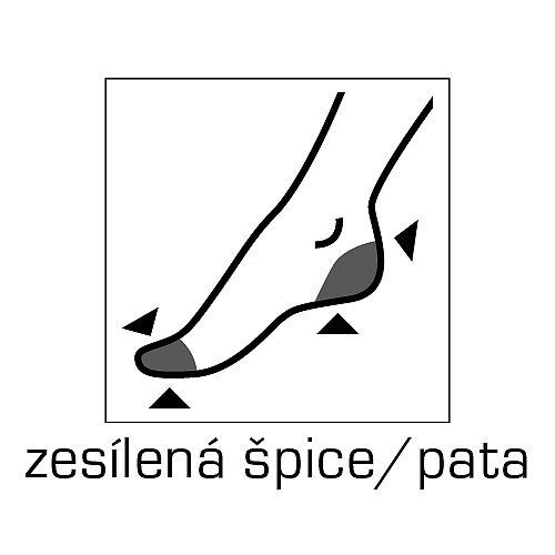 COTTON socks 60 DEN pančuchové ponožky Lady B - 6 párov