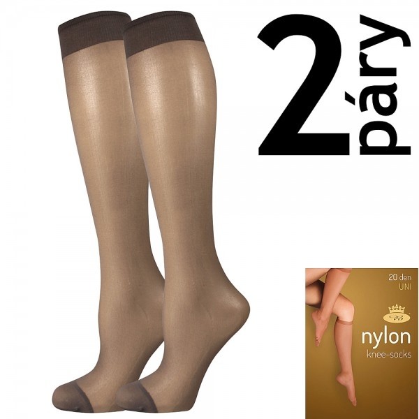NYLON KNEE-SOCKS 20 DEN pančuchové podkolienky Lady B - 12 párov