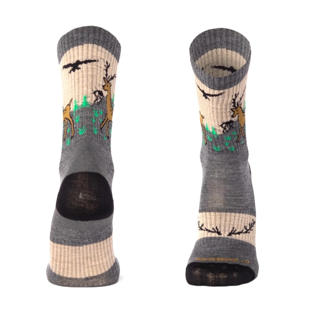 BESKYD DEER veselé merino ponožky Moose