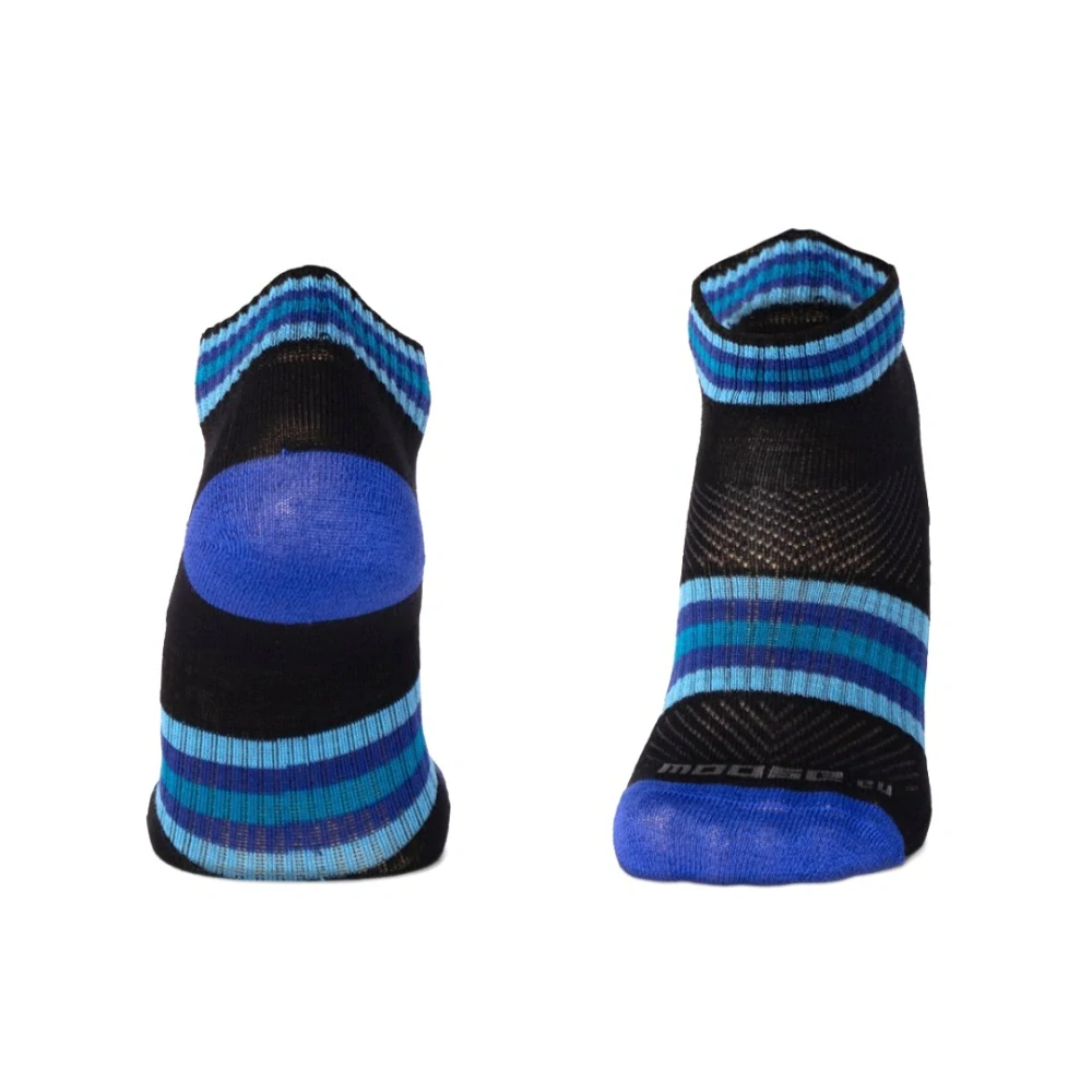 LUZY DASH nízke pruhované merino ponožky Moose