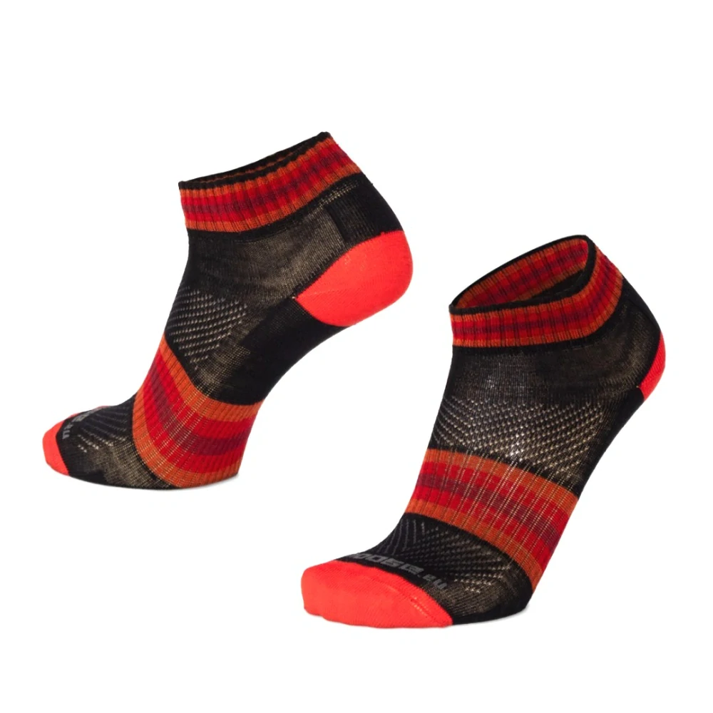 LUZY DASH nízke pruhované merino ponožky Moose